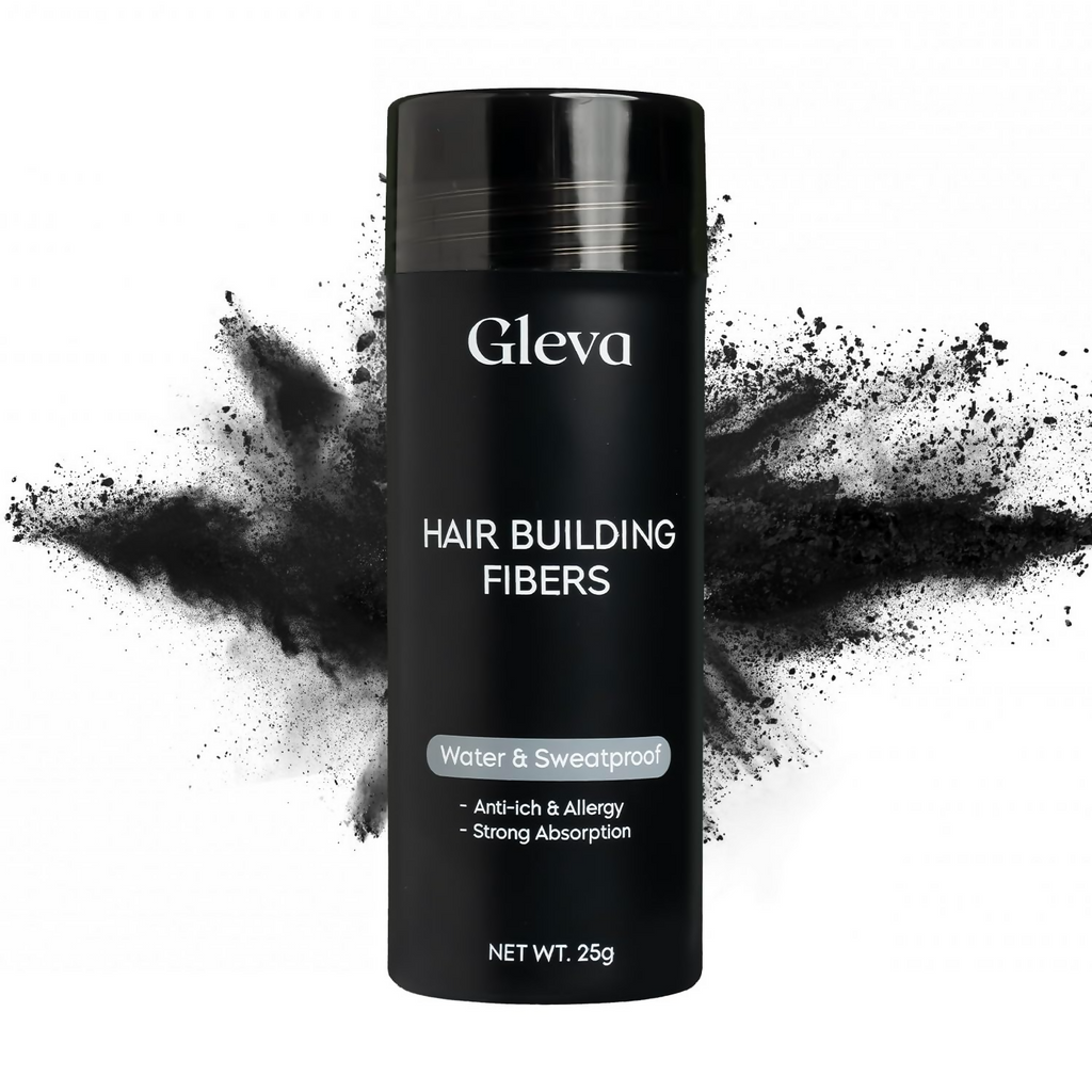 Gleva Hair Hair Building Fibers Hair Powder Thickener - Dark Brown | Grocsy