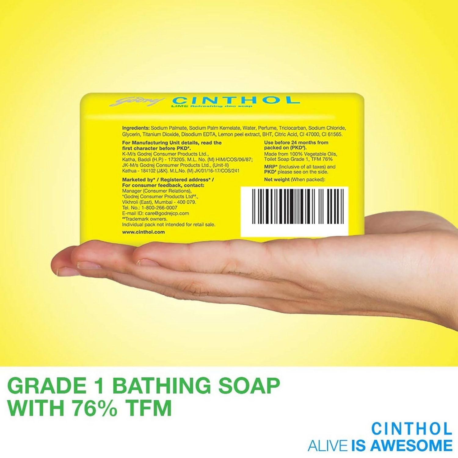 Cinthol Lime Refreshing Soap | Grocsy