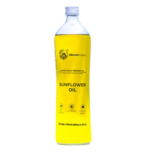 Deccanmudra Wood Cold Pressed Sunflower Oil | Grocsy