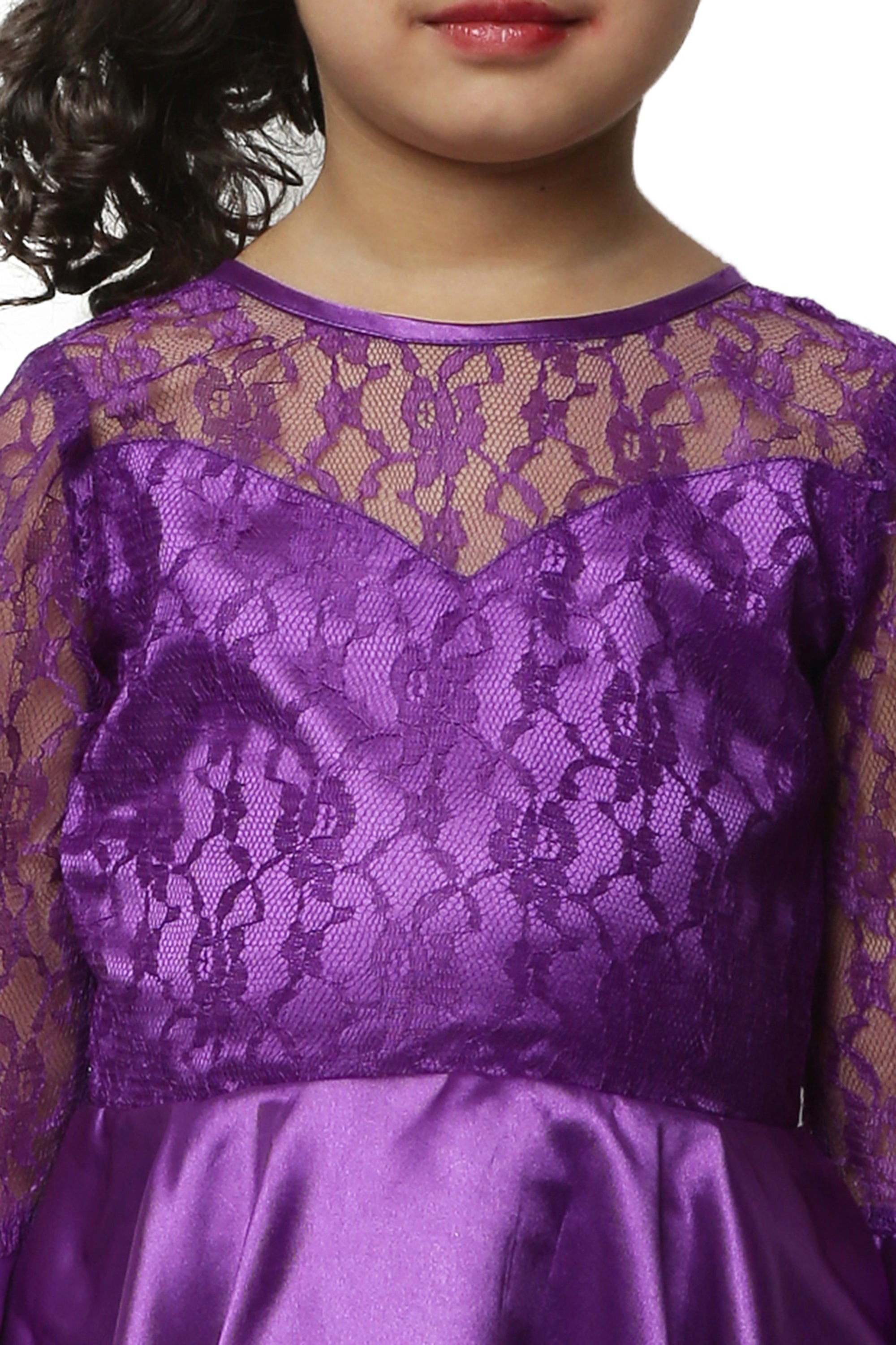 Asmaani Kids Party Wear Stylish Dresses, Perfect for Parties, Functions & Vacations - Purple | Grocsy
