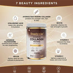 Beautywise Advanced Marine Collagen Anti-Aging Powder - Glutathione, HA & Biotin - Cocoa | Grocsy