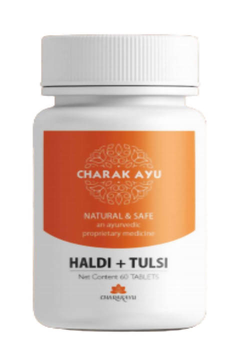 Charakayu Haldi + Tulsi Tablets | Grocsy