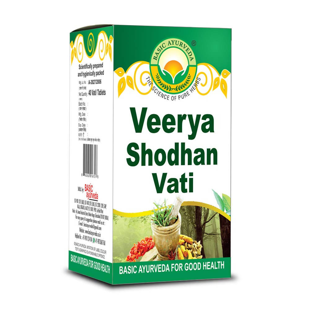 Basic Ayurveda Veerya Shodhan Vati | Grocsy