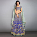Jyoti Fashion Royal Blue Sequence, Dori & Zari Embroidery Tafeta Silk Lehenga Choli with Dupatta | Grocsy