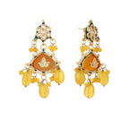 Nuyug Amber Glory Ethnic Earrings & Maang Tikka Set | Grocsy
