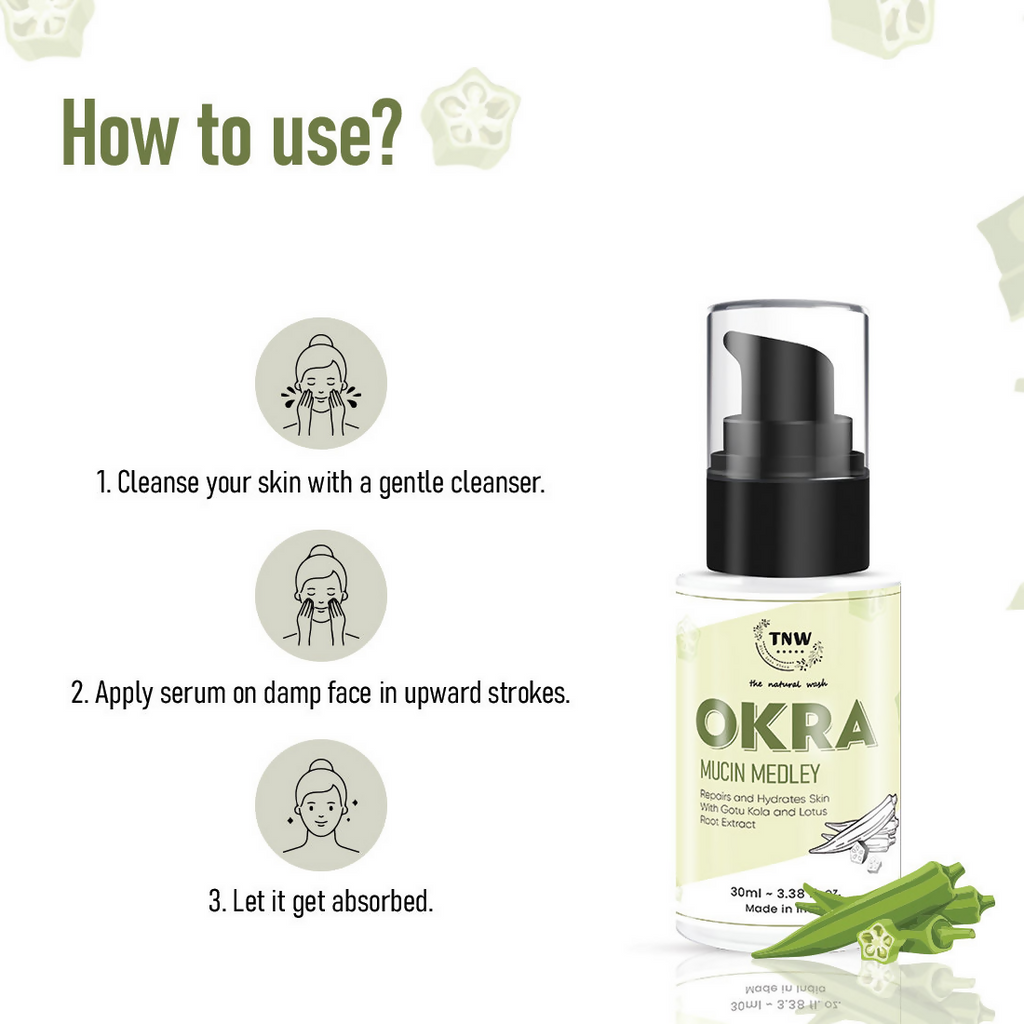 The Natural Wash Okra Mucin Serum For Long-Lasting Long-Lasting Moisturized Skin | Grocsy