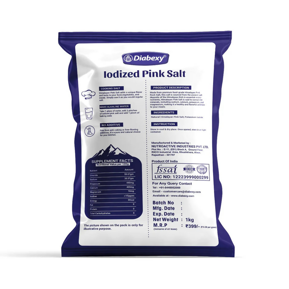 Diabexy Iodized Himalayan Pink Salt | Grocsy