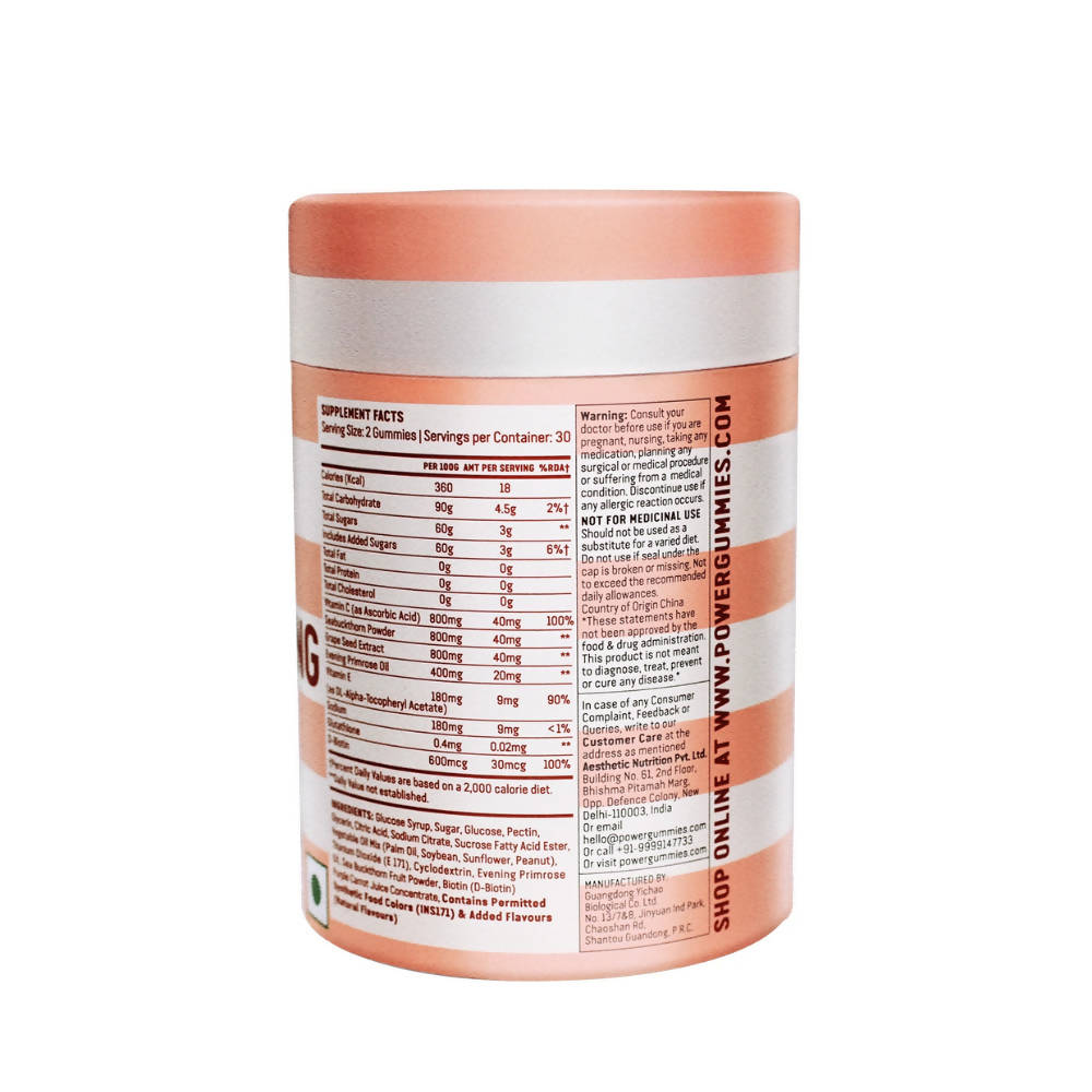 Power Gummies Jaw Dropping Gummies For Skin With Vitamin C | Grocsy