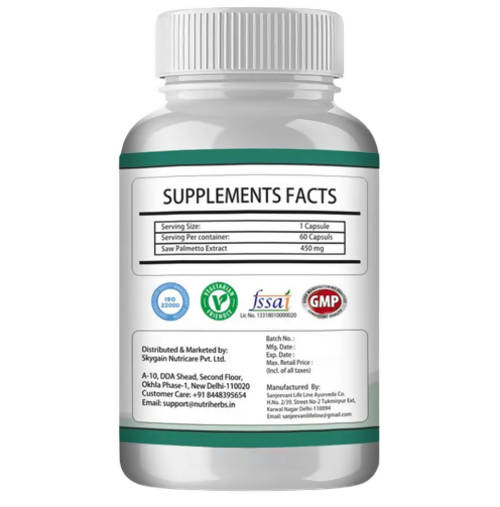 Nutriherbs Saw Palmetto 450mg Capsules | Grocsy