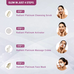 Lotus Herbals Radiant Platinum Cellular Anti-Ageing Facial Kit (170gm) | Grocsy