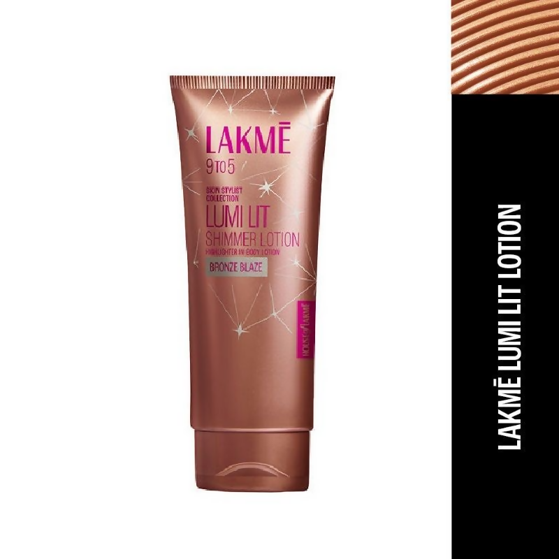 Lakme Lumi Lit Lotion Body Highlighter & Strobe Cream - Bronze | Grocsy