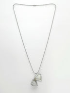 NVR Men Silver Plated Heart Shaped Pendent With Picture Frame And Chain | Grocsy