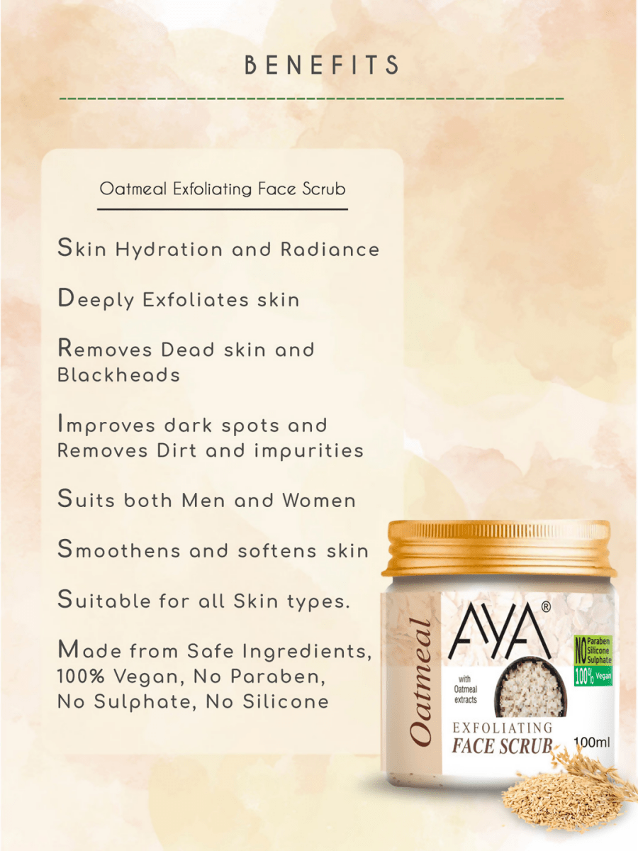 AYA Oatmeal Exfoliating Face Scrub | Grocsy