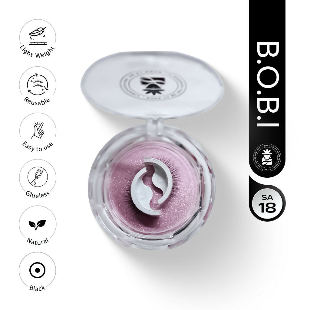 BOBI Self Adhesive Eyelashes SA18 Natural – Soft Lash Curve | Grocsy