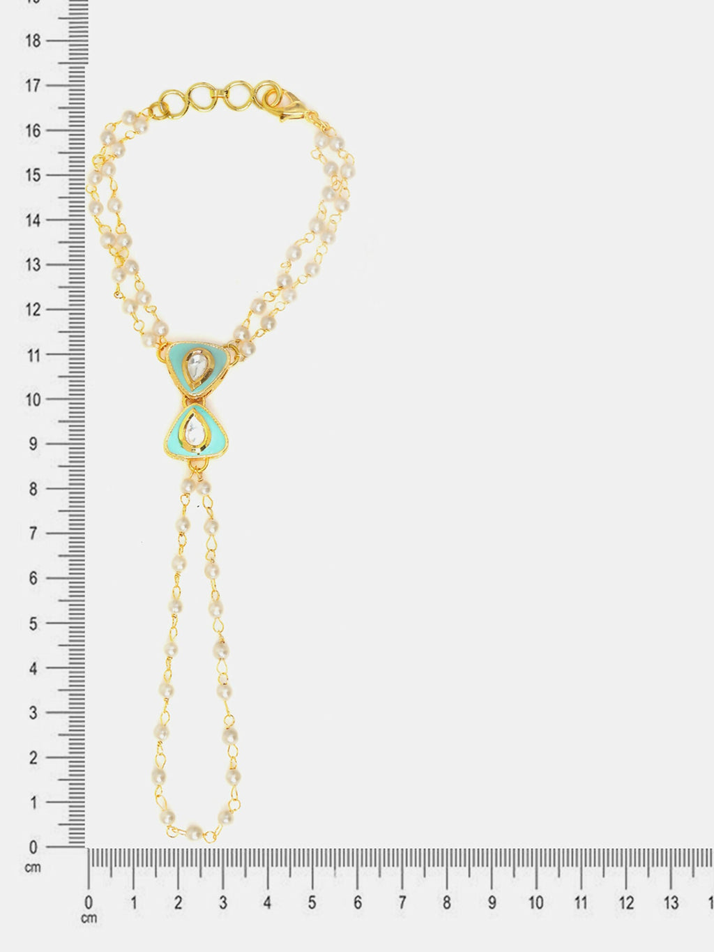 Ruby Raang Saanjh Pearl Hand Jewelry | Grocsy