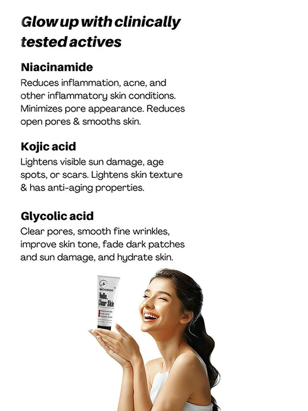 Woodoo Hello Clear Skin Everyday Skin Brightening Face Wash With Niacinamide | Grocsy