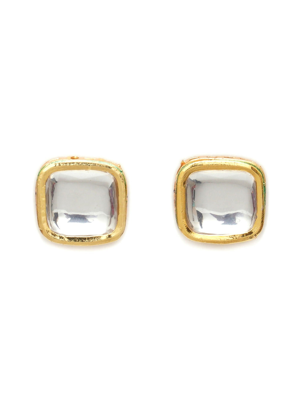 Kundan Studs (Gold) - Ruby Raang