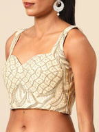 House of Panchhi Cream Net Sequins and Zarkan embroidery Lehenga choli & Dupatta | Grocsy