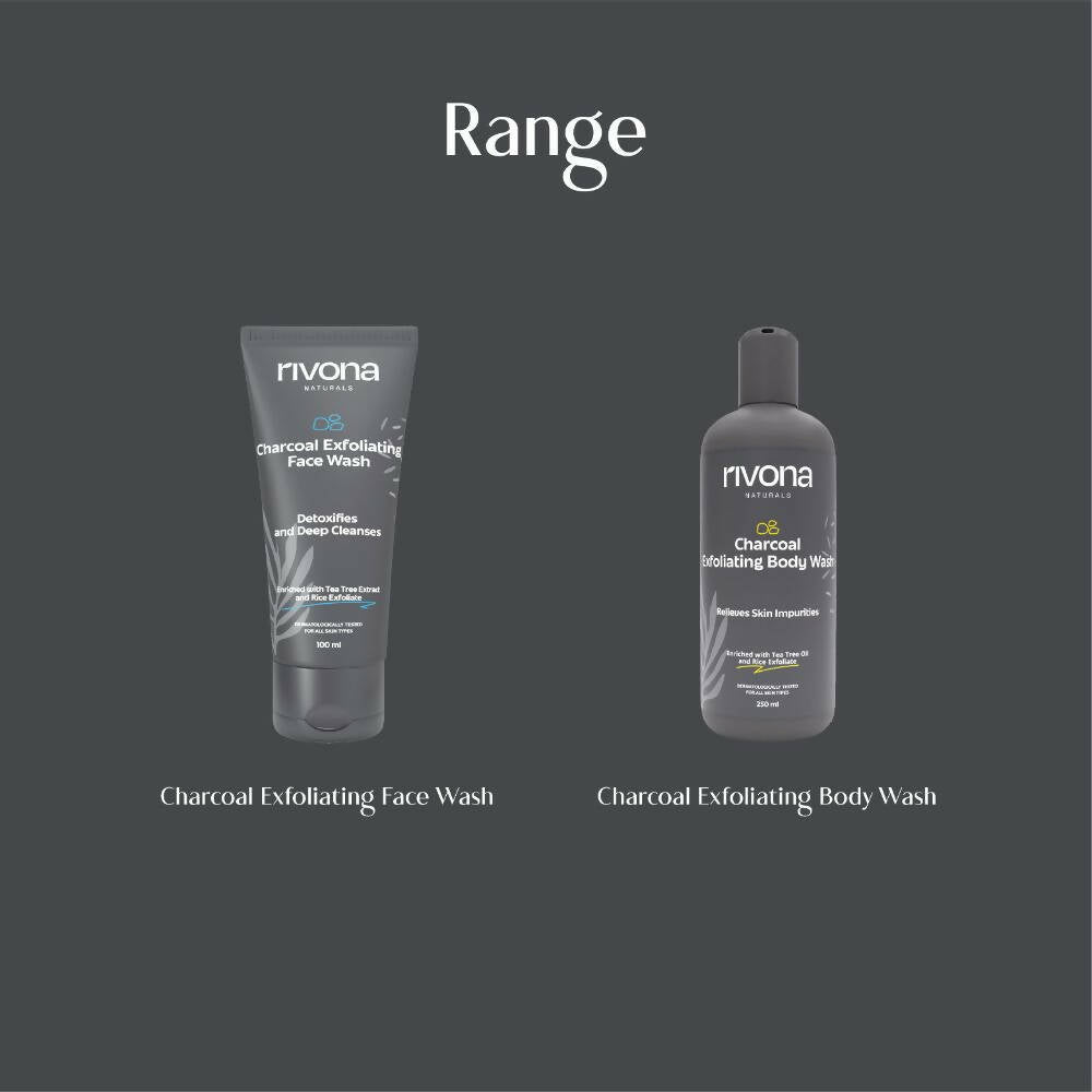 Rivona Naturals Charcoal Exfoliating Face Wash | Grocsy