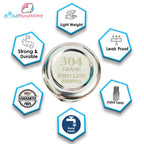 Goodmunchkins Stainless Steel Feeding Bottle Joint Less 304 Grade No Joints BPA Free for New Born Baby/Toddlers/Infants-200ml | Grocsy