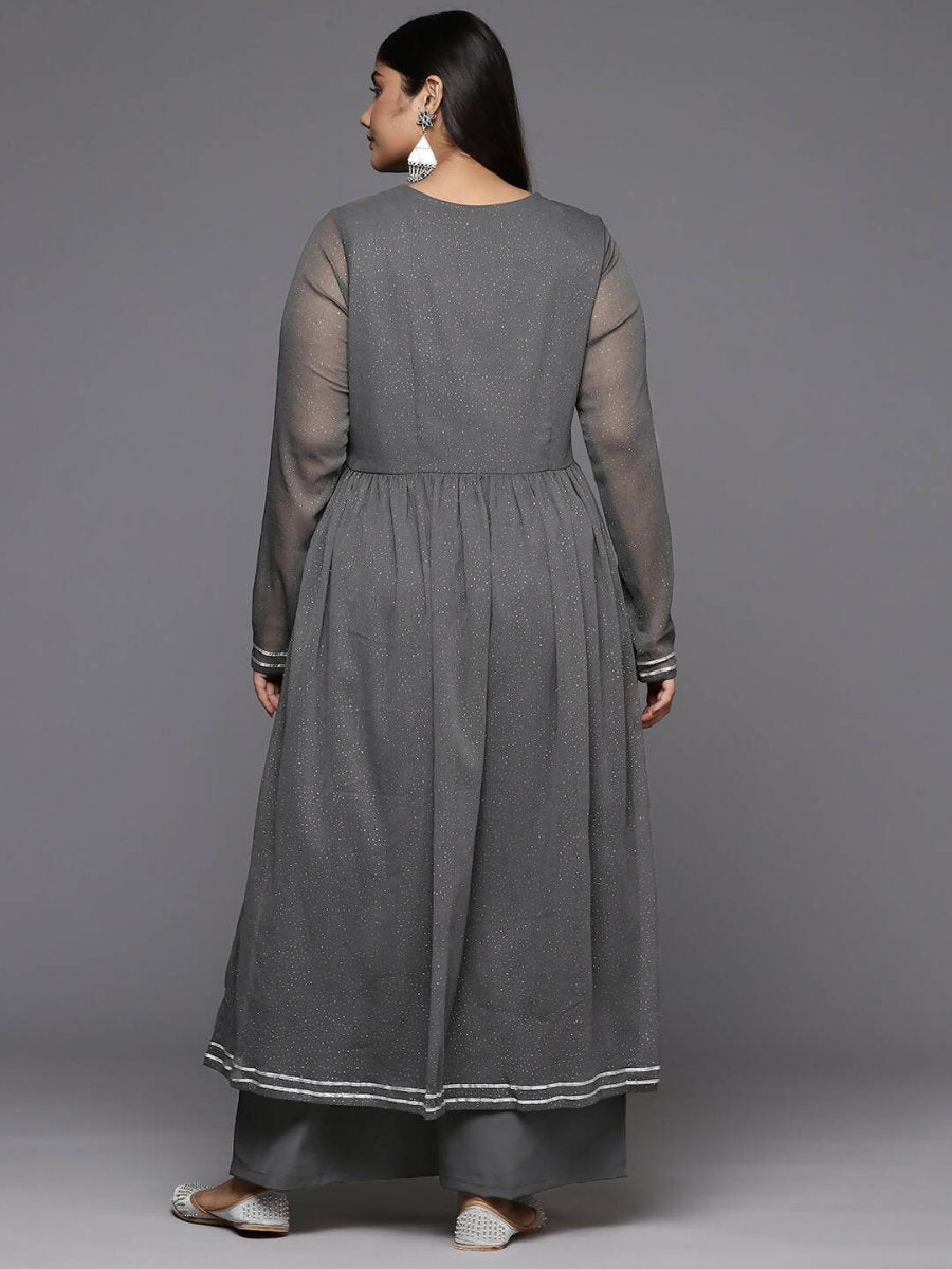 Ahalyaa Women's Traditional wear Kurta Set - Grey | Grocsy