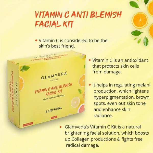 Glamveda Vitamin C Anti Blemish Facial Kit | Grocsy