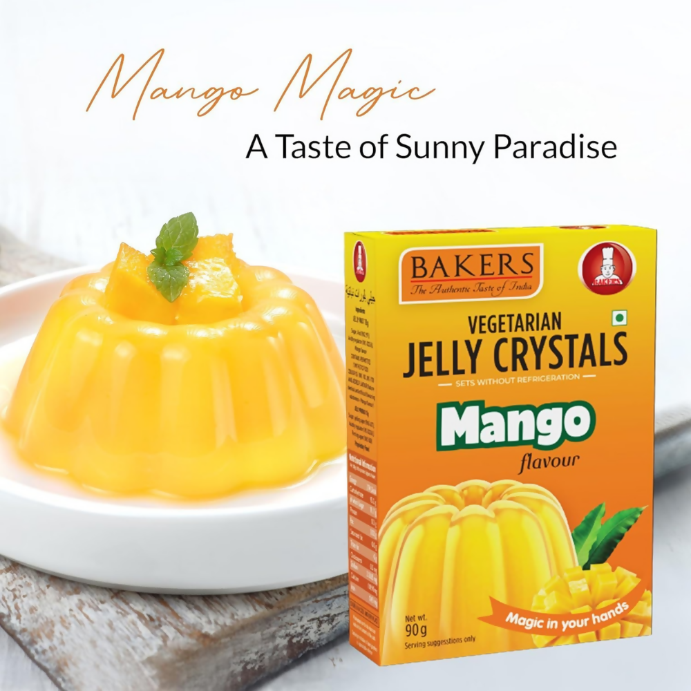 BAKERS Jelly Crystal Set of 4 - Mango, Pineapple, Litchi & Orange | Grocsy