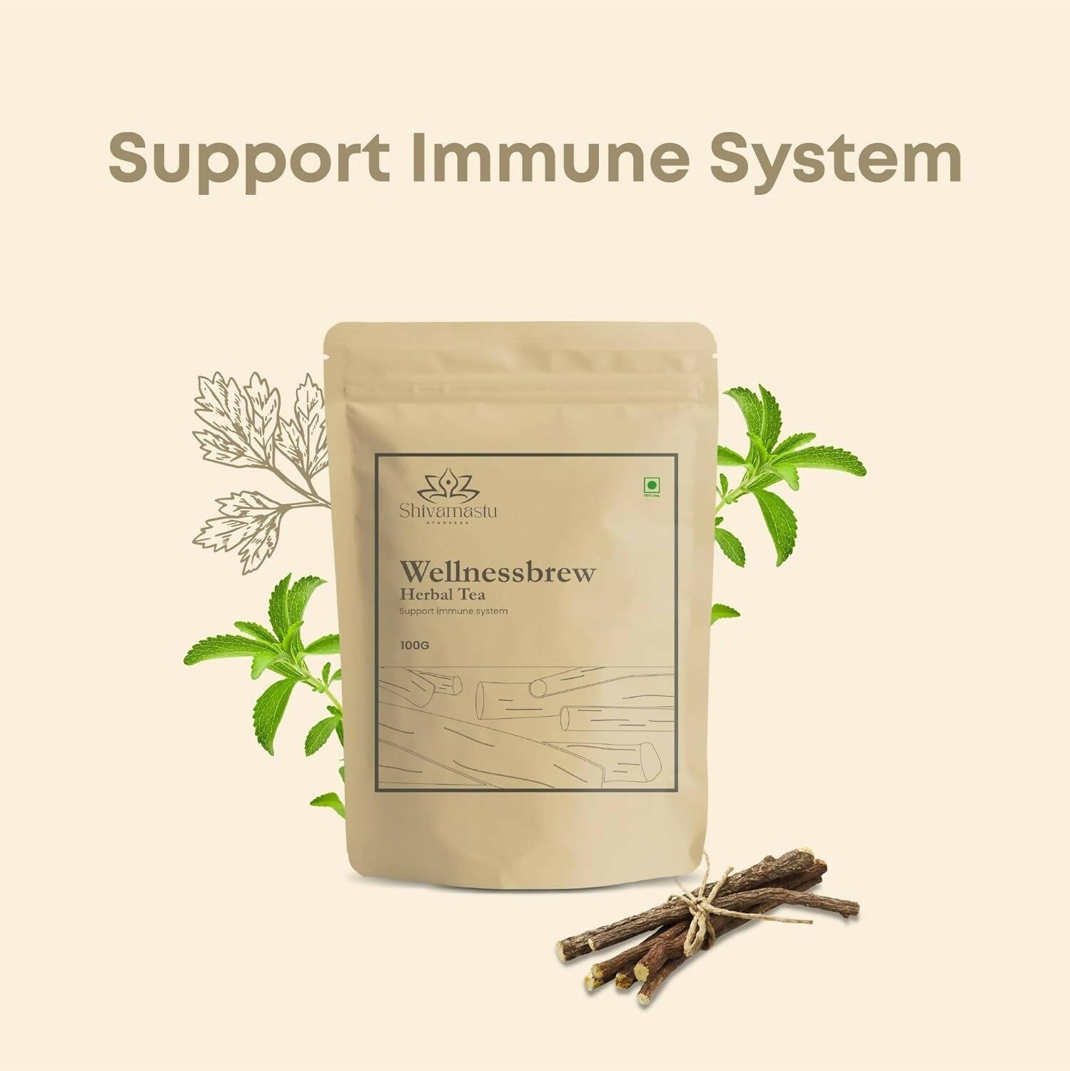 Shivamastu Ayurveda Wellnessbrew Herbal Tea | Grocsy