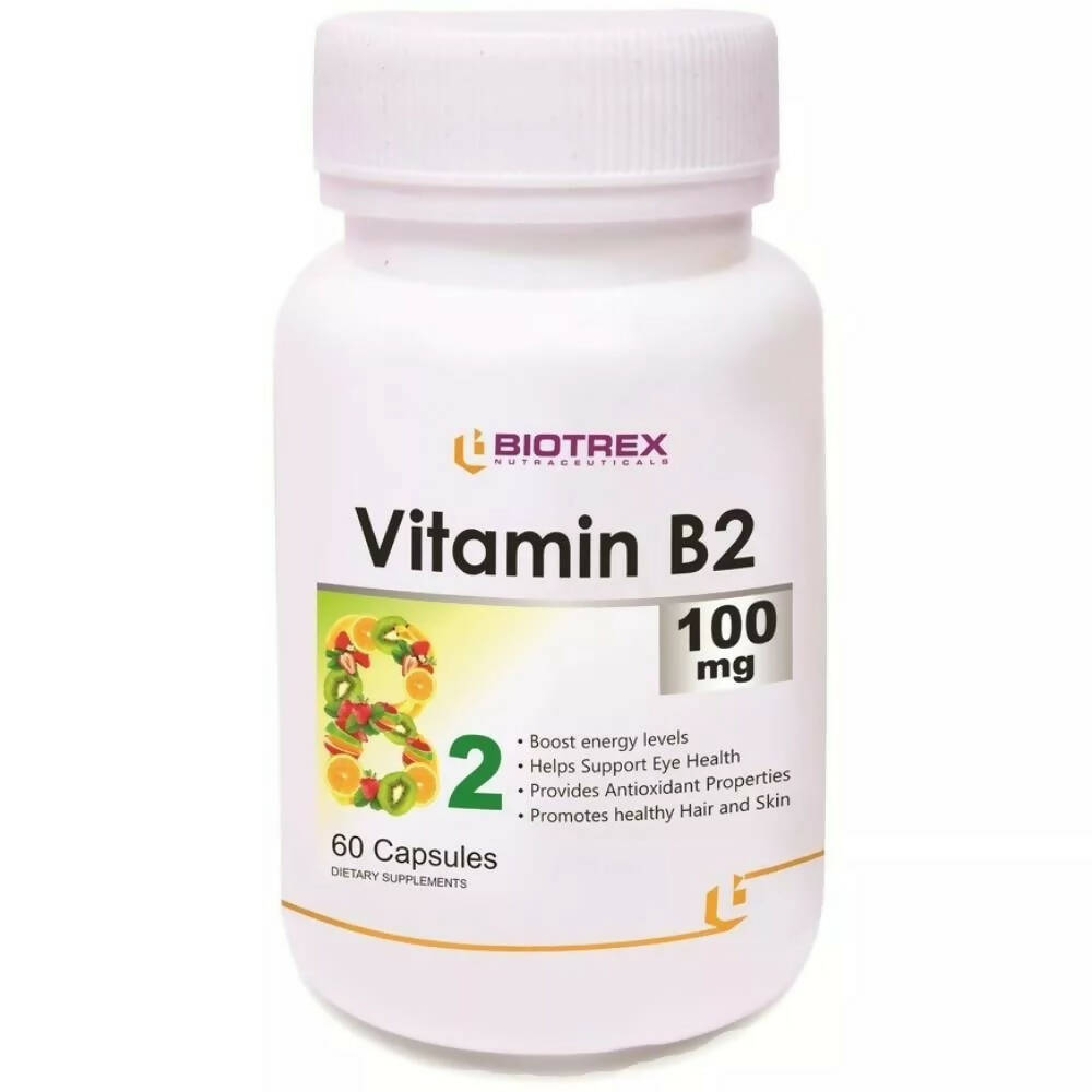 Biotrex Vitamin B2 100Mg Capsules | Grocsy