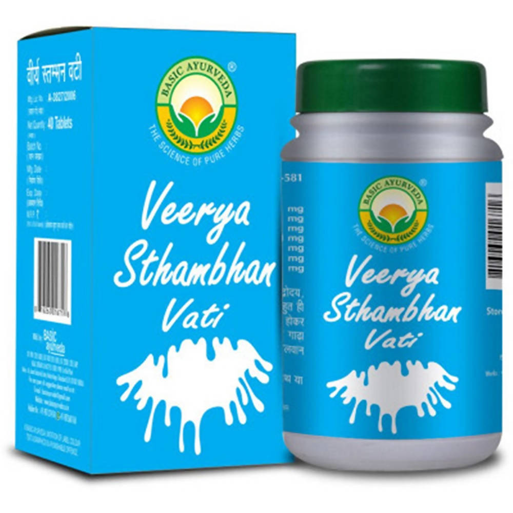 Basic Ayurveda Veerya Sthambhan Vati | Grocsy