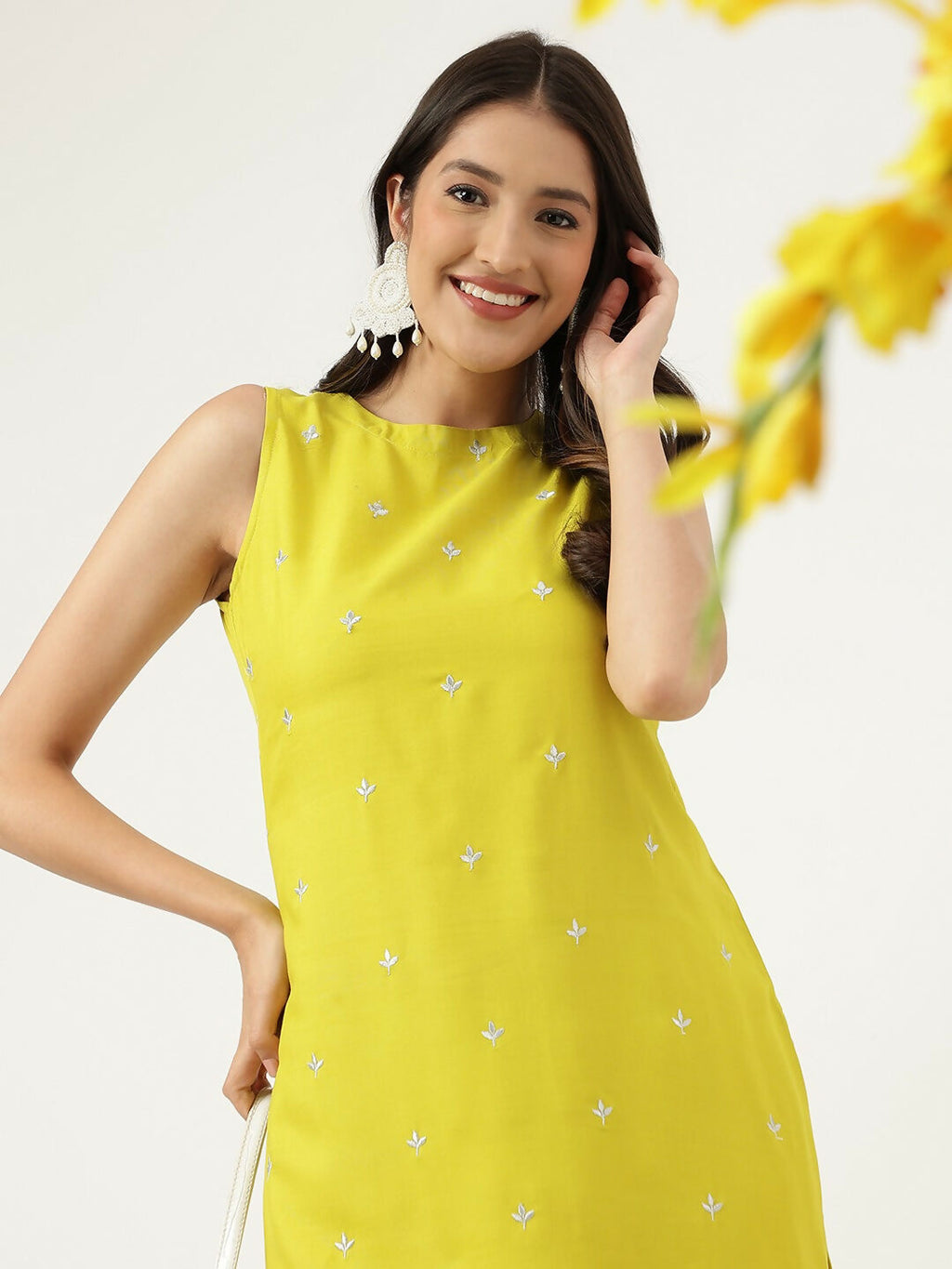 Joban Fashion Mustard Rayon and Embroidered Work Straight Kurta Bottom Set | Grocsy