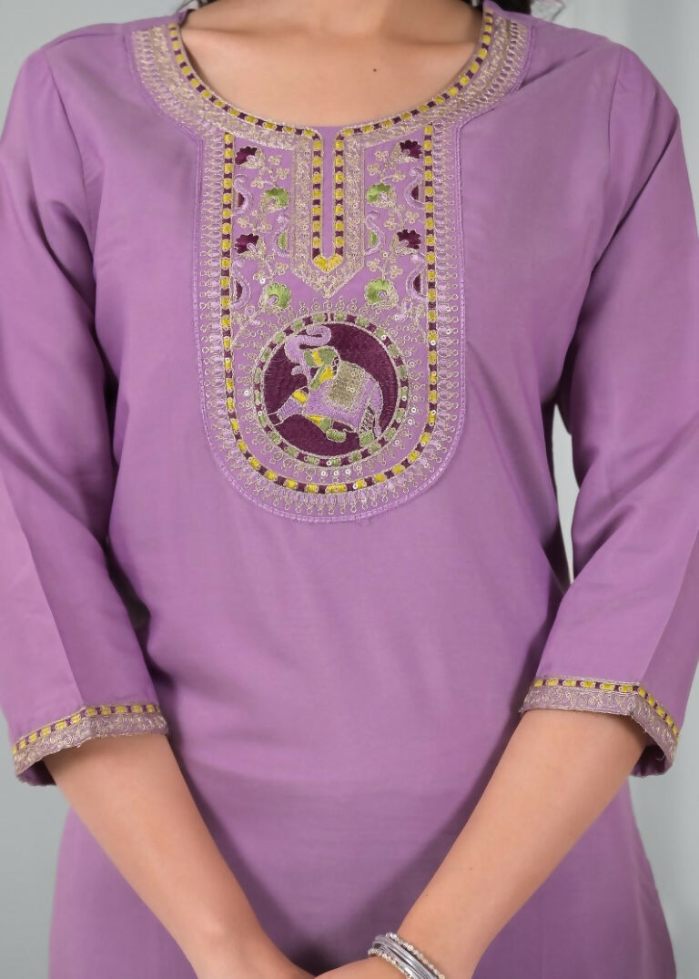 Ethnic Festive Wear Rayon Wine Stitched Suit With Dupatta - Tanisha | Grocsy