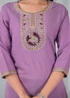 Ethnic Festive Wear Rayon Wine Stitched Suit With Dupatta - Tanisha | Grocsy