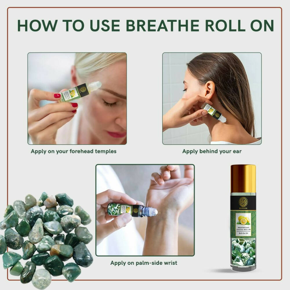 Buddha Natural Breathe Easy Crystal Roll On | Grocsy