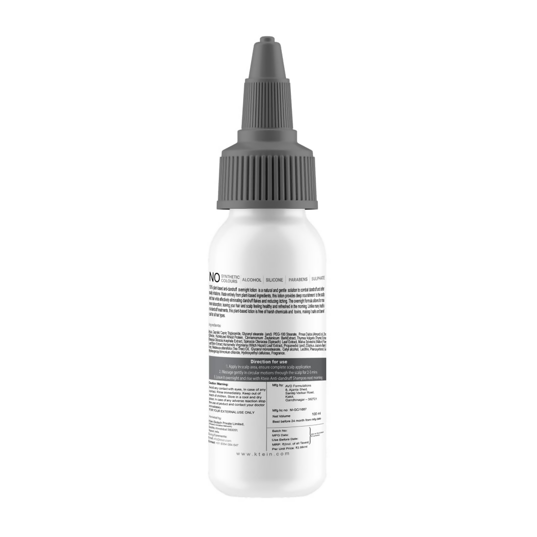 Ktein Natural 100% Plant Based Gentle Scalp Lotion Dandruff Prone Scalp | Grocsy