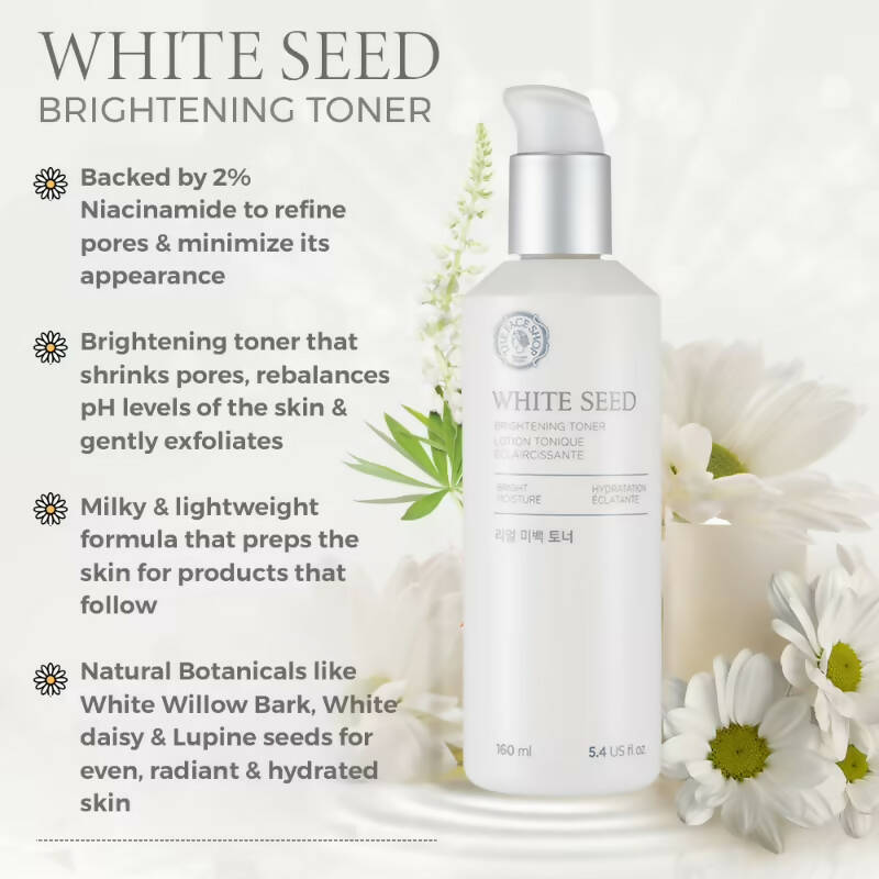 The Face Shop White Seed Brightening Toner - Korean Skincare | Grocsy