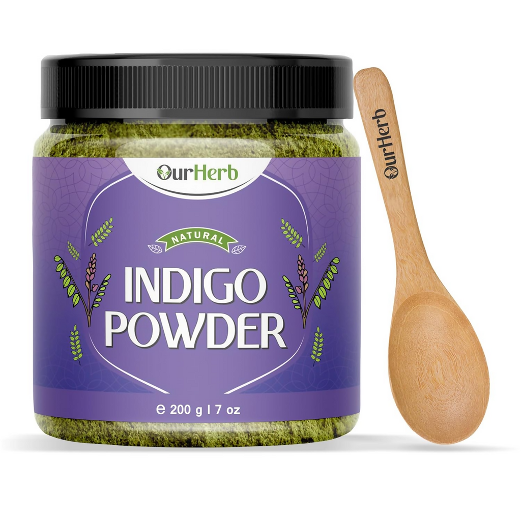 OurHerb Pure & Organic Indigo Leaves Powder For Black Hair Colour | Grocsy