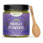 OurHerb Pure & Organic Indigo Leaves Powder For Black Hair Colour | Grocsy