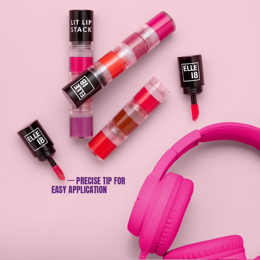 Elle 18 Lit Lip Stack Liquid Lipstick - Road Trip | Grocsy
