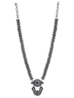 Joban Fashion Women Long Pattern Silver Tone Brass Necklace | Grocsy