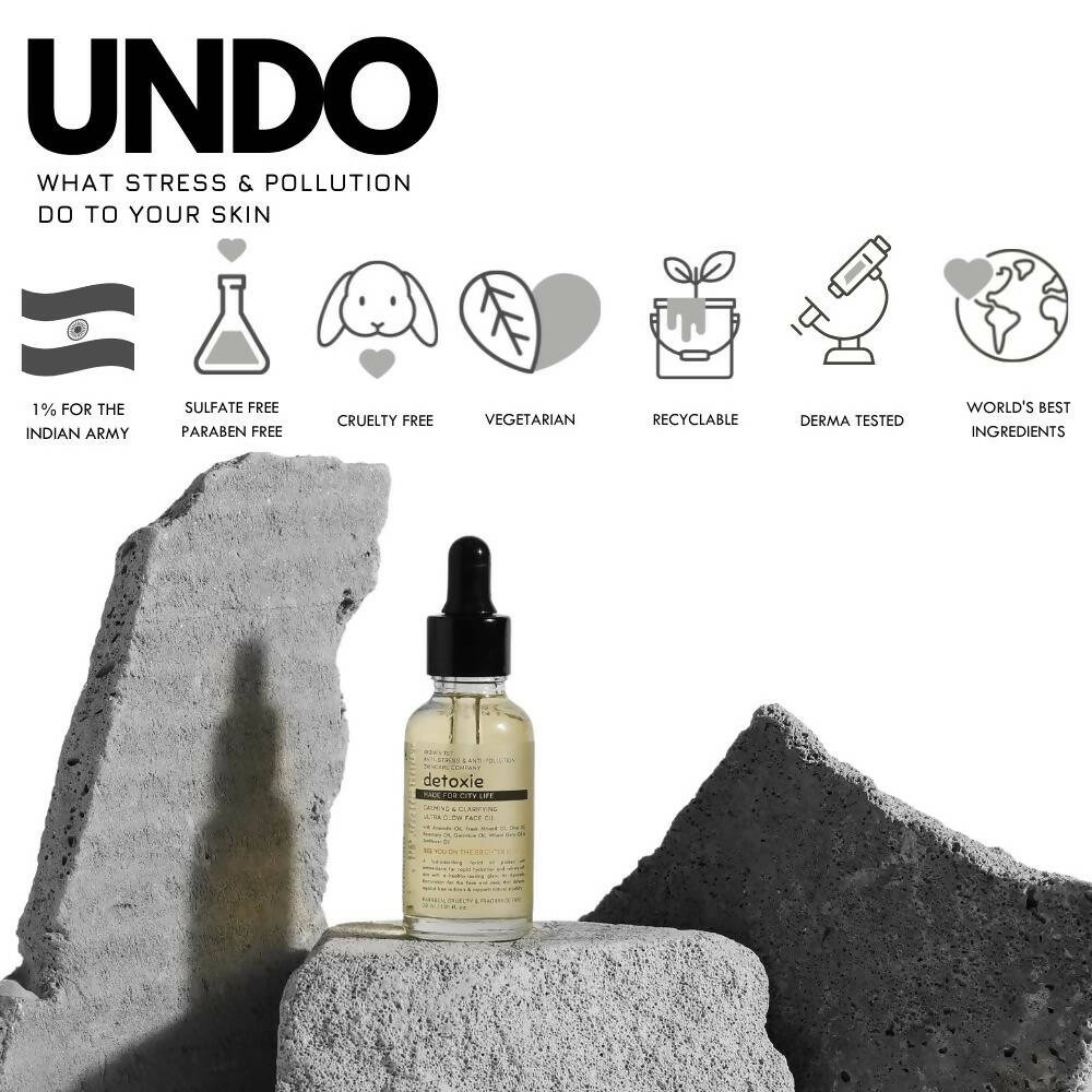 Detoxie Calming & Clarifying Ultra Glow Face Oil | Grocsy