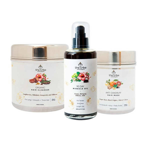 The Tribe Concepts Anti-Dandruff Total Hair Care Kit | Grocsy