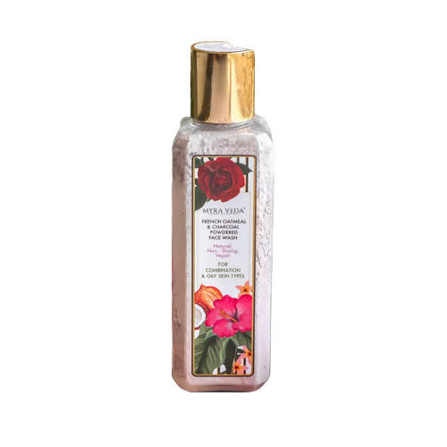 Myra Veda French Oatmeal & Charcoal Powdered Face Wash | Grocsy