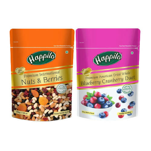 Happilo Premium Combo (Nuts & Berries & Blueberry Cranberry Duet) | Grocsy