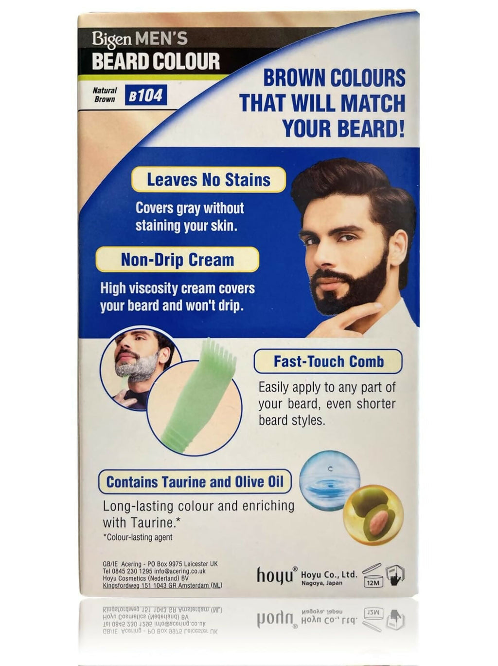 Bigen Men's Beard Color - Natural Brown B104 | Grocsy
