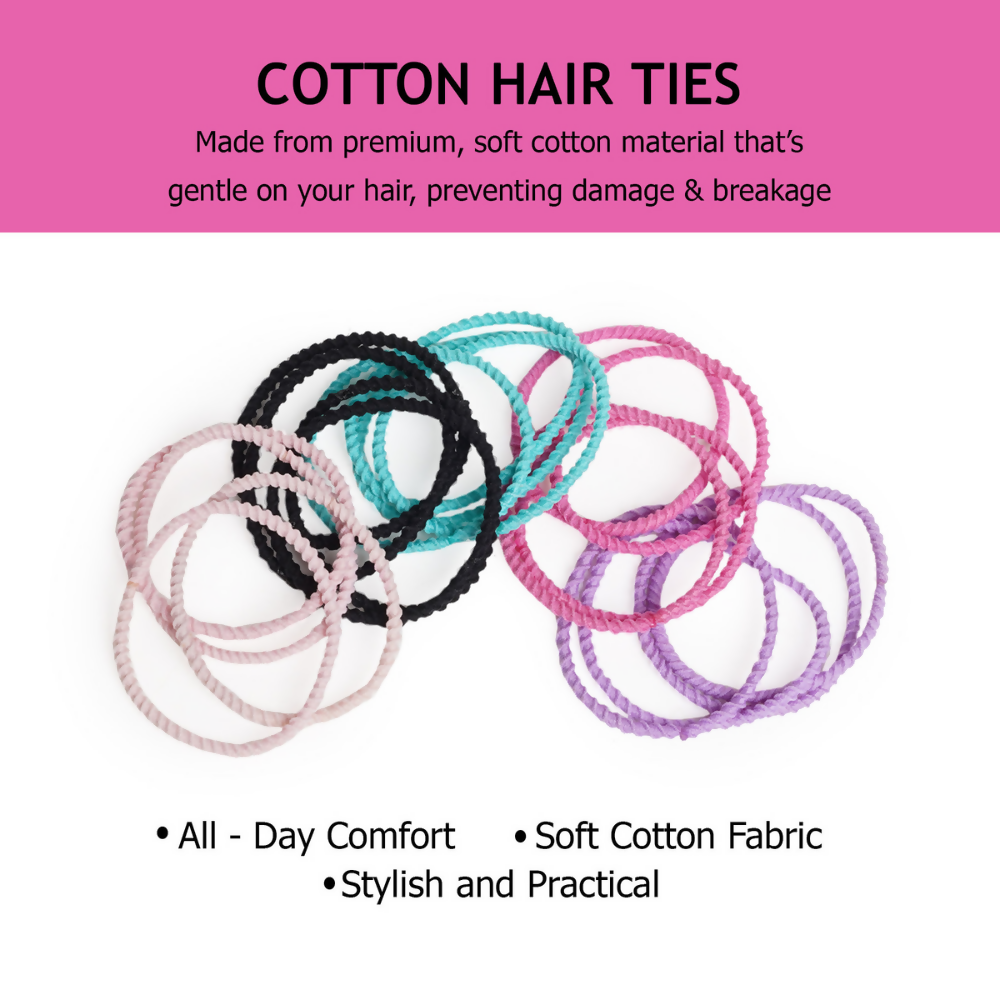 Bronson Professional Elastic Hair Rubber Bands Hair Ties Soft Stretchable Multicolor | Grocsy