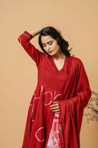 Joban Fashion Red Tie & Dye Cotton Suit Set | Grocsy