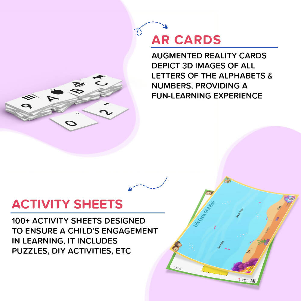 ClassMonitor KG2 Preschool Learning Educational Kit includes 300+ Early Learning Activity Sheets for kids of Age 4.5 - 5.5 Years | Grocsy