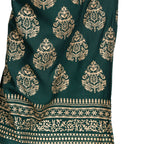 PAVONINE Bottle Green Color Golden Printed Rayon Fabric Sharara For Women & Girls | Grocsy