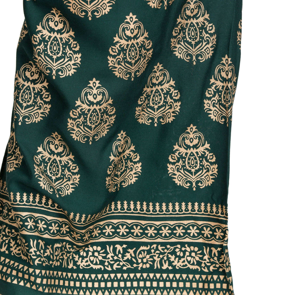 PAVONINE Bottle Green Color Golden Printed Rayon Fabric Sharara For Women & Girls | Grocsy